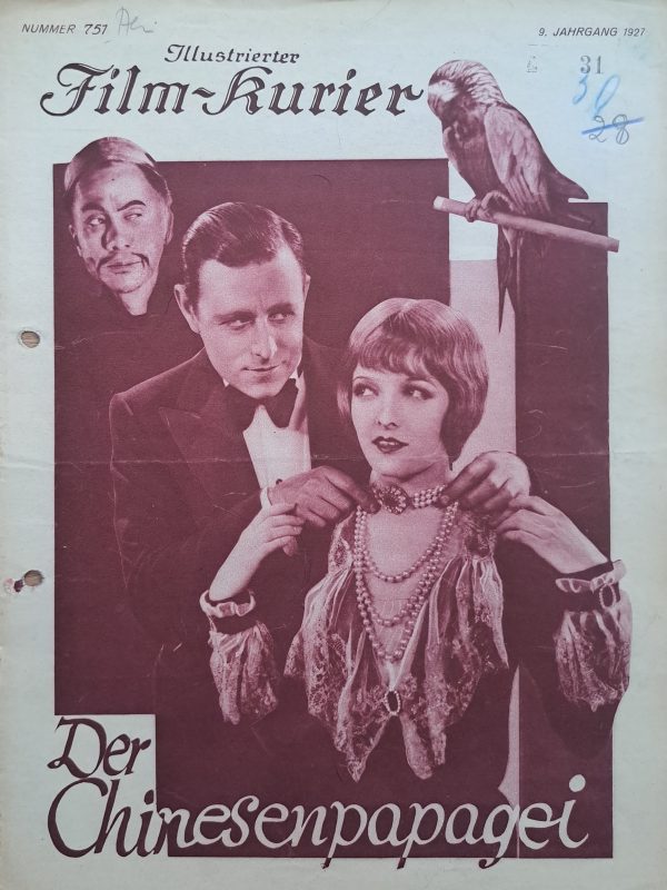 751: Der Chinesenpapagei ( Charlie Chan ) Marion Nixon, Florence Turner, Hobart Nosworth, Fred Esmelton, Edmund Burns, K. Hso-Jin, Albert Conti, Edward Kennedy, Anna May Wong