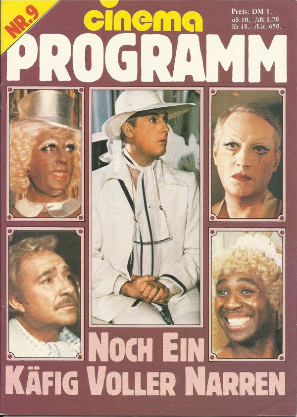 Nr. 09: Noch ein Käfig voller Narren ( Edouard Molinaro ) Ugo Tognazzi, Michel Serrault, Mark Bodin, Bennie Luke, Gianrico Tondinelli, Marcel Bouuiffo, Michel Galabru, Giovanni Vettorazzo, Tom Felleghy, Danilo Recanatesi, Nello Pazzafini, Renato Basso