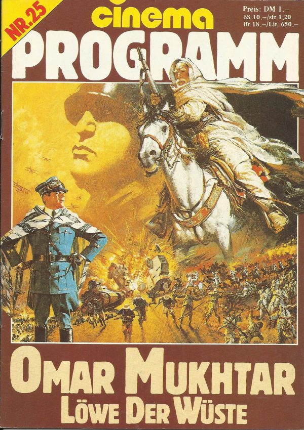 Nr. 25: Omar Mukhtar - Löwe der Wüste ( Moustapha Akkad ) Anthony Quinn, Oliver Reed, Rod Steiger, John Gielgud, Irene Papas, Raf Vallone, Gastone Moschin, Takis Emmanuel, Stefano Patrizi, Sky Dumont, Robert Brown