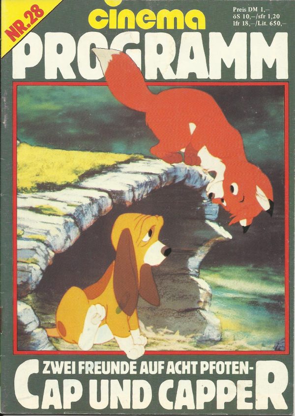 Nr. 28: Zwei Freunde auf acht Pfoten - Cap und Capper ( Art Stevens, Ted Berman, Richard Rich ) Markus Johannsen, Claus Wilke, Oliver Redsch, Randolf Kronberg, Beate Hasenau, Brigitte Mira, Benno Hoffman, Wolfgang Völz, Sussanne Tremper, Frank Glaubrecht,