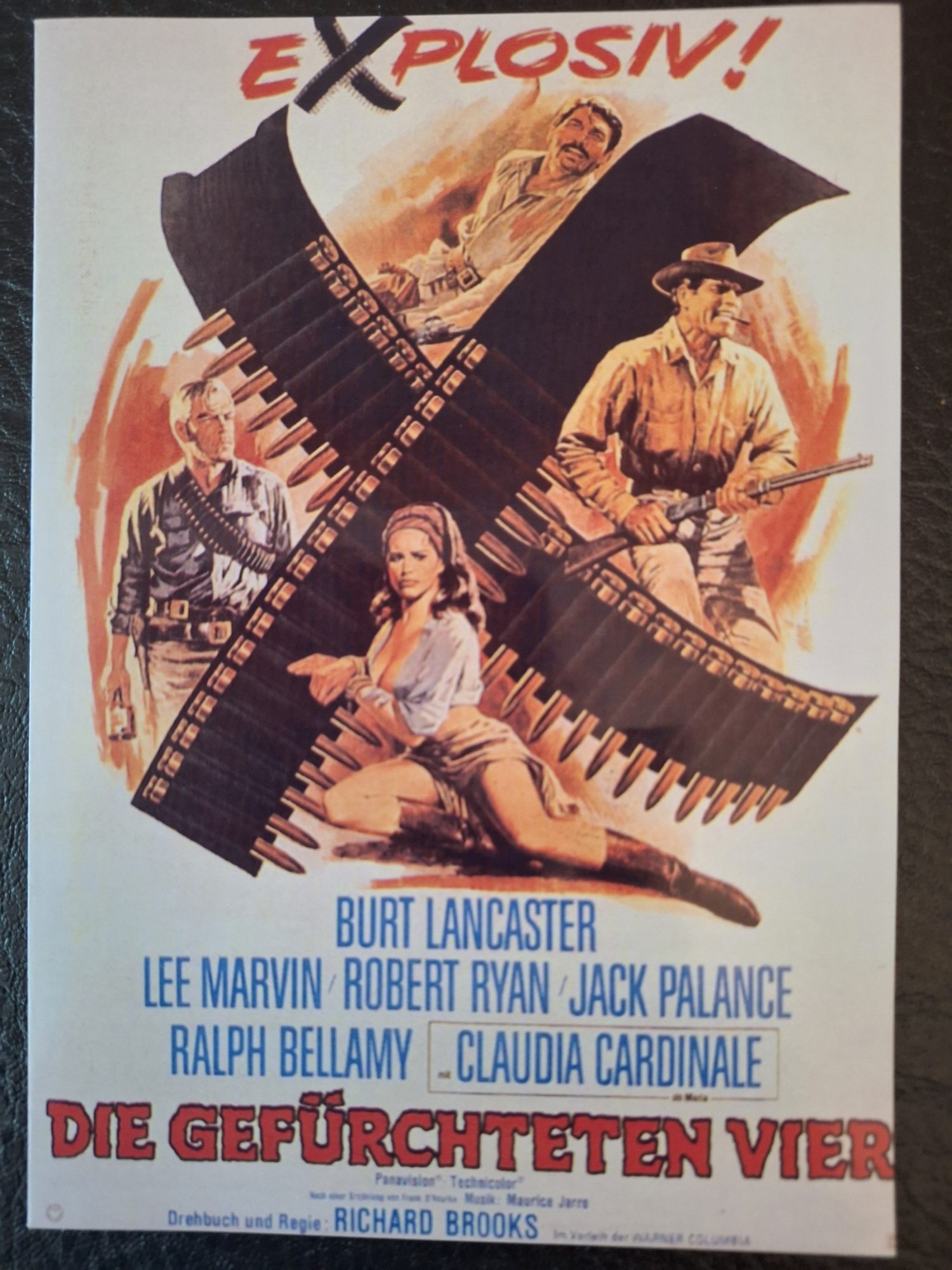 704: Die gefürchteten Vier ( The Professionals ) ( Richard Brooks ) Burt Lancaster, Lee Marvin, Robert Ryan, Woody Strode, Jack Palance, Claudia Cardinale, Ralph Bellamy, Joe de Santis, Rafael Bertrand, Jorge Martinez de Hoyos, Marie Gomez,