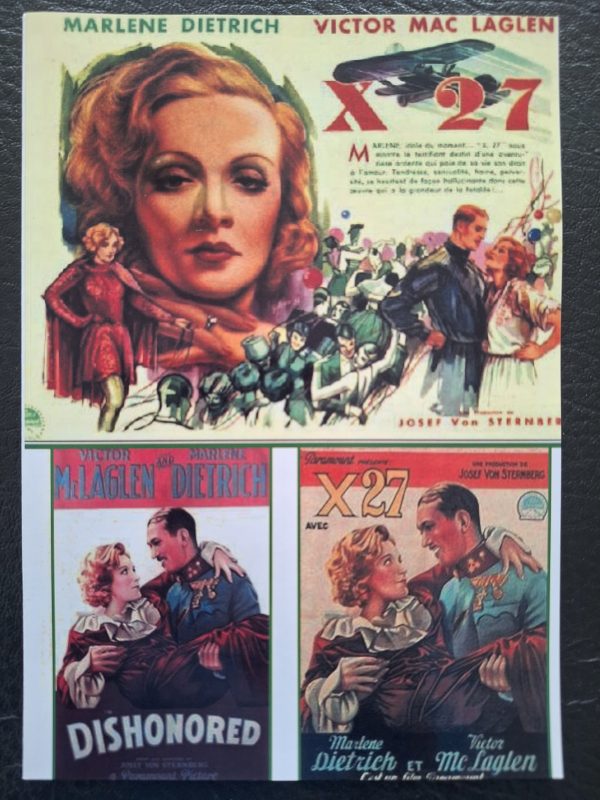344: X.27 ( Josef von Sternberg ) Marlene Dietrich, Victor MacLaglen, Gustav von Seyffertitz, Warner Oland, Barry Norton, Lew Cody