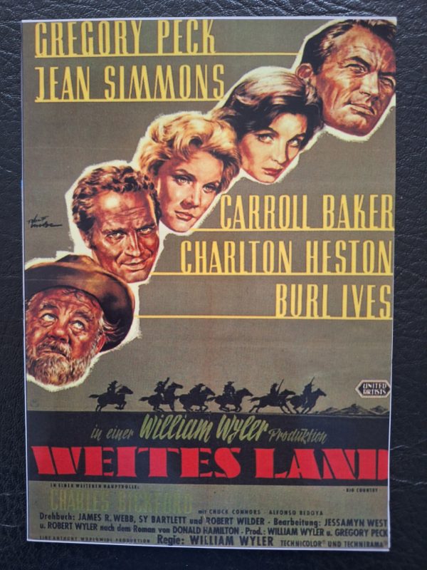 360: Weites Land (William Wyler) Jean Simmons, Gregory Peck, Carroll Baker, Charlton Heston, Burl Ives, Charles Bickford, Chuck Connors, Alfonso Bedoya