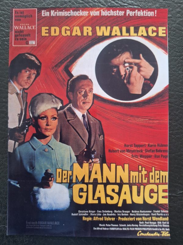 375: Der Mann mit dem Glasauge ( Edgar Wallace ) Horst Tappert, Karin Hübner, Hubert von Meyerinck, Fritz Wepper, Jan Hendriks, Iris Berben,