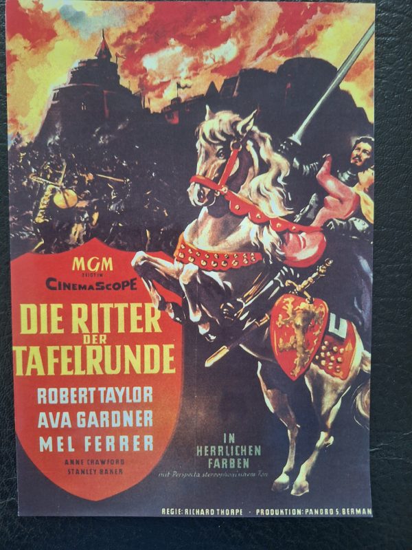 449: Die Ritter der Tafelrunde ( Knights of the Round Table ) ( Richard Thorpe ) Robert Taylor, Ava Gardner, Mel Ferrer, Anne Crawford, Stanley Baker, Felix Aylmer, Maureen Swanson,