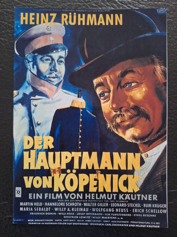 665: Der Hauptmann von Köpenick (Helmut Käutner) Heinz Rühmann, Hannelore Schroth, Martin Held, Erich Schellow, Willy A. Kleinau, Ilse Fürstenberg, Leonard Steckel, Walter Giller, Maria Sebaldt, Friedrich Domin, Ethel Reschke, Josef Offenbach,
