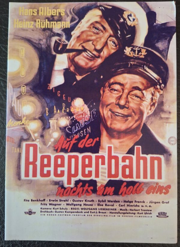 783: Auf der Reeperbahn nachts um halb eins ( Wolfgang Liebeneiner ) Hans Albers, Heinz Rühmann, Fita Benkhoff, Erwin Stahl, Sybil Werden, Gustav Knuth, Fritz Wagner, Helga Frank, Jürgen Graf, Wolfgang Neuss, Else Reval,