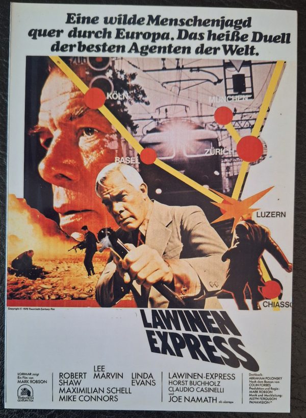 1087: Lawinen Express ( Colin Forbes ) Lee Marvin, Robert Shaw, Linda Evans, Maximillian Schell, Mike Connors, Horst Buchholz, Claudio Casinelli, Joe Namath