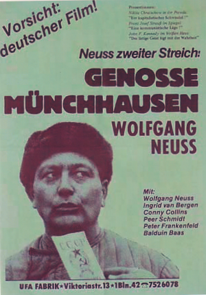 1125: Genosse Münchhausen ( Wolfgang Neuss ) Corny Collins, Peer Schmidt, Ingrid van Bergen, Wolfgang Wahl, Balduin Baas, Johanna König, Peter Frankenfeld, Hansjörg Felmy,