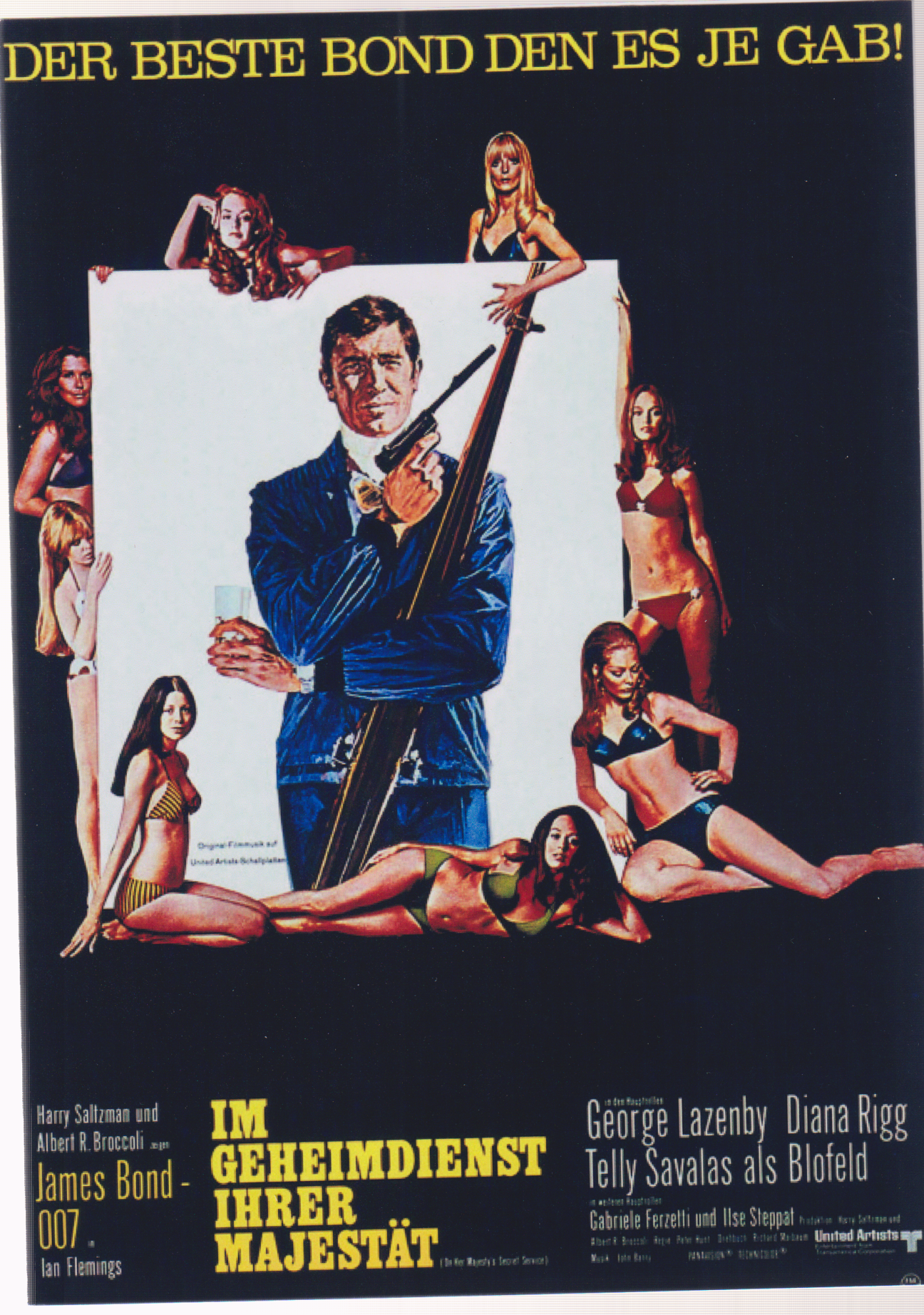 1136: Im Geheimdienst ihrer Majestät ( James Bond 007 ) George Lazenby, Diana Rigg, Telly Savalas, Gabriele Ferzetti, Ilse Steppat, Lois Maxwell, George Baker, Bernard Lee, Bernard Horsfall, Desmond Llewelyn, Yuri Borienko, Virginia North,