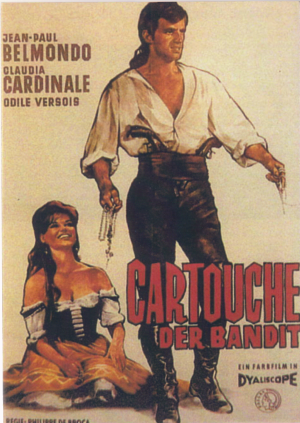1102: Cartouche Bandit (Philippe de Broca) Jean Paul Belmondo, Claudia Cardinale, Odile Versois, Jess Hahn, Jean Rochefort, Marcel Dalio, Philippe Lemaire, Jacques Balution, Alain Decocq, Lucien Raimbourg, Enzo Ceruzzio, Jacques Charron