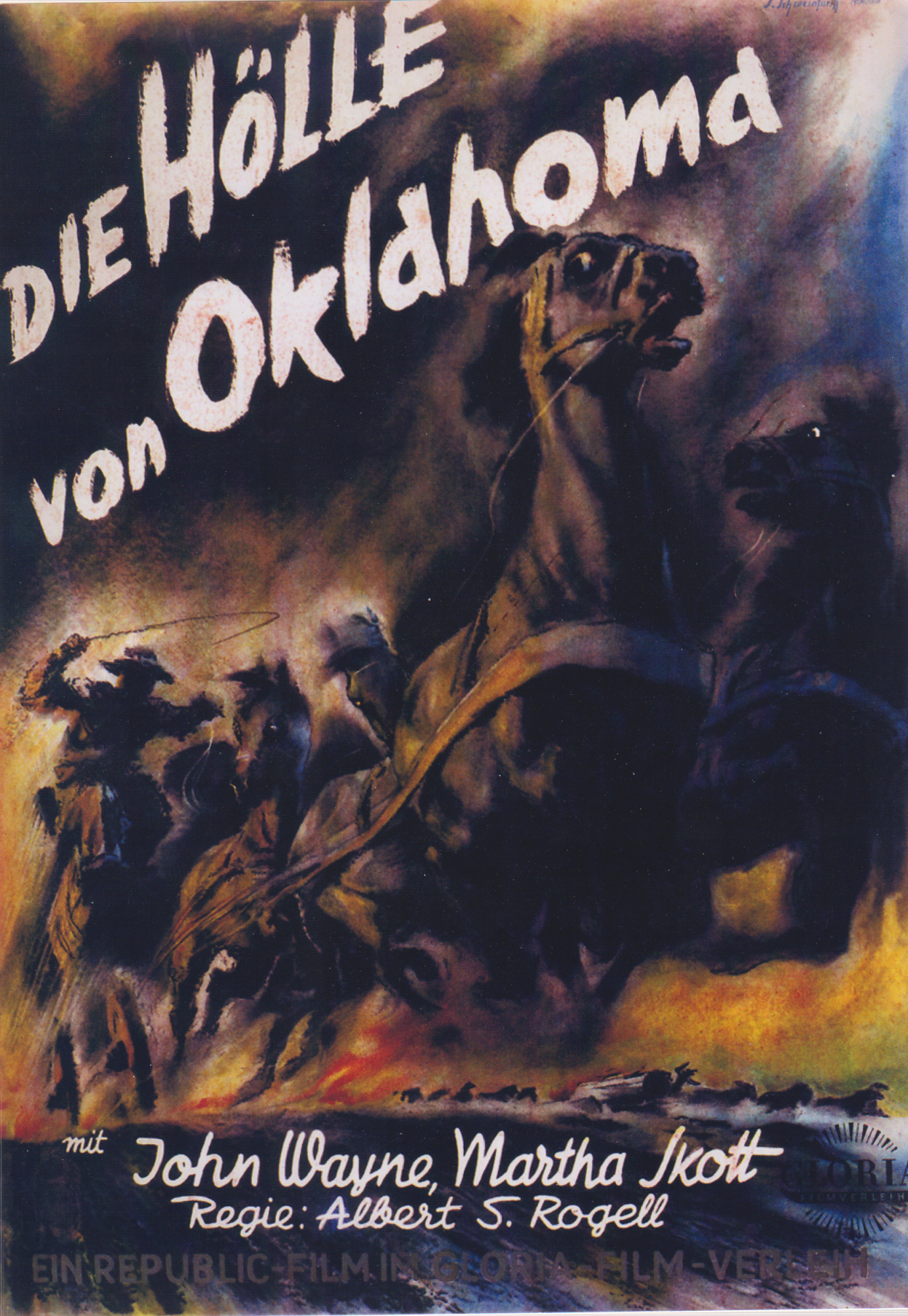 1196: Die Hölle von Oklahoma ( Albert S. Rogell ) John Wayne, Martha Scott, Albert Dekker, George Hayes, Marjorie Rambeau, Grant Withers, Paul Fix, Sydney Blackmer,