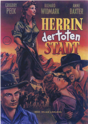 1133: Herrin der toten Stadt ( Glühende Erde ) (William A. Wellman) Gregory Peck, Richard Widmark, Anne Baxter, James Barton, Robert Arthur, John Russell, Harry Morgan,