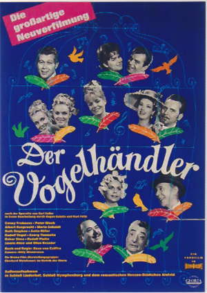 1130: Der Vogelhändler (Geza von Cziffra) Conny Froboess, Peter Weck, Albert Rueprecht, Maria Sebaldt, Ruth Stephan, Anita Höfer, Rudolf Vogel, Georg Thomalla, Oskar Sima, Rudolf Platte