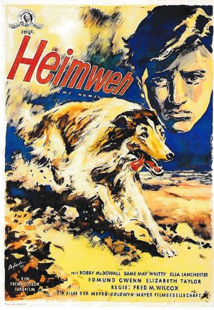 1872: Heimweh ( Fred M. Wilcox ) Roddy Mc Dowall, Donald Crisp, Dame May Whitty, Edmund Gwenn, Nigel Bruce, Elsa Lanchester, Elizabeth Taylor, Ben Webster, J. Patrick O´Malley, Alan Napier, Arthur Shields, John Rogers, Alec Craig, Lassie
