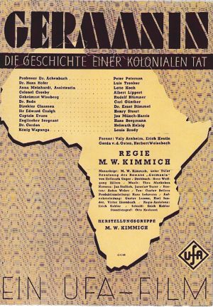 1886: Germanin ( Helmuth Unger ) Lotte Koch, Peter Petersen, Luis Trenker, Albert Lippert, Rudolf Blümner, Gerda von der Osten, Ernst Stimmel,