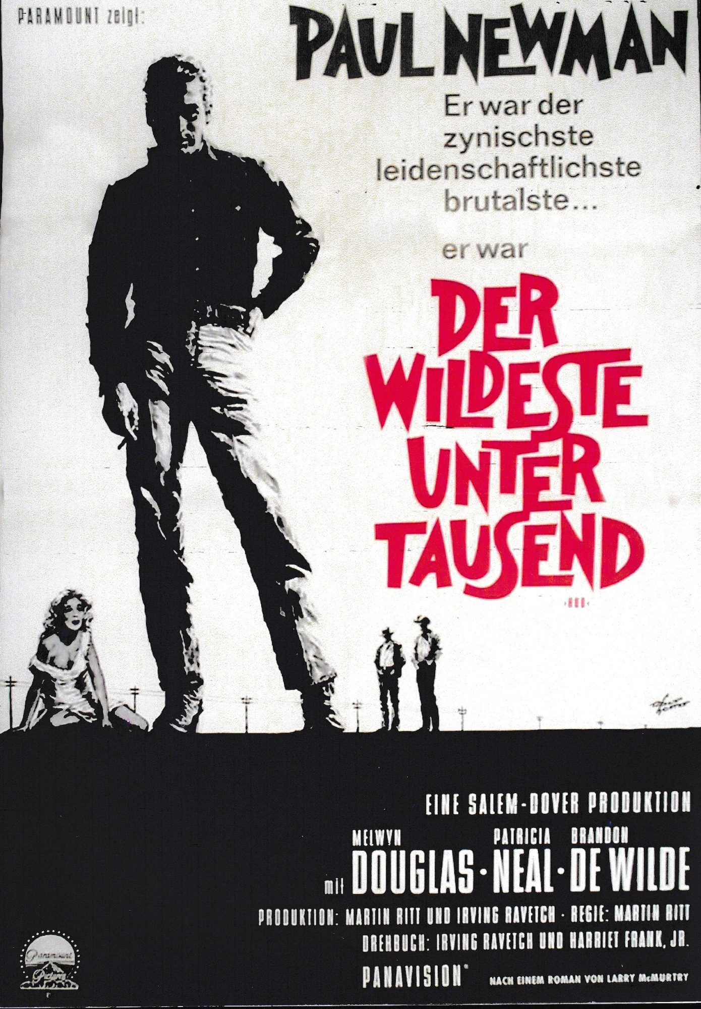 1916: Der Wildeste unter Tausend ( Martin Ritt ) Paul Newman, Melvyn Douglas, Patricia Neal, Brandon de Wilde, Whit Bissell, Crahan Denton, John Ashey, Val Avery, George Petrie,