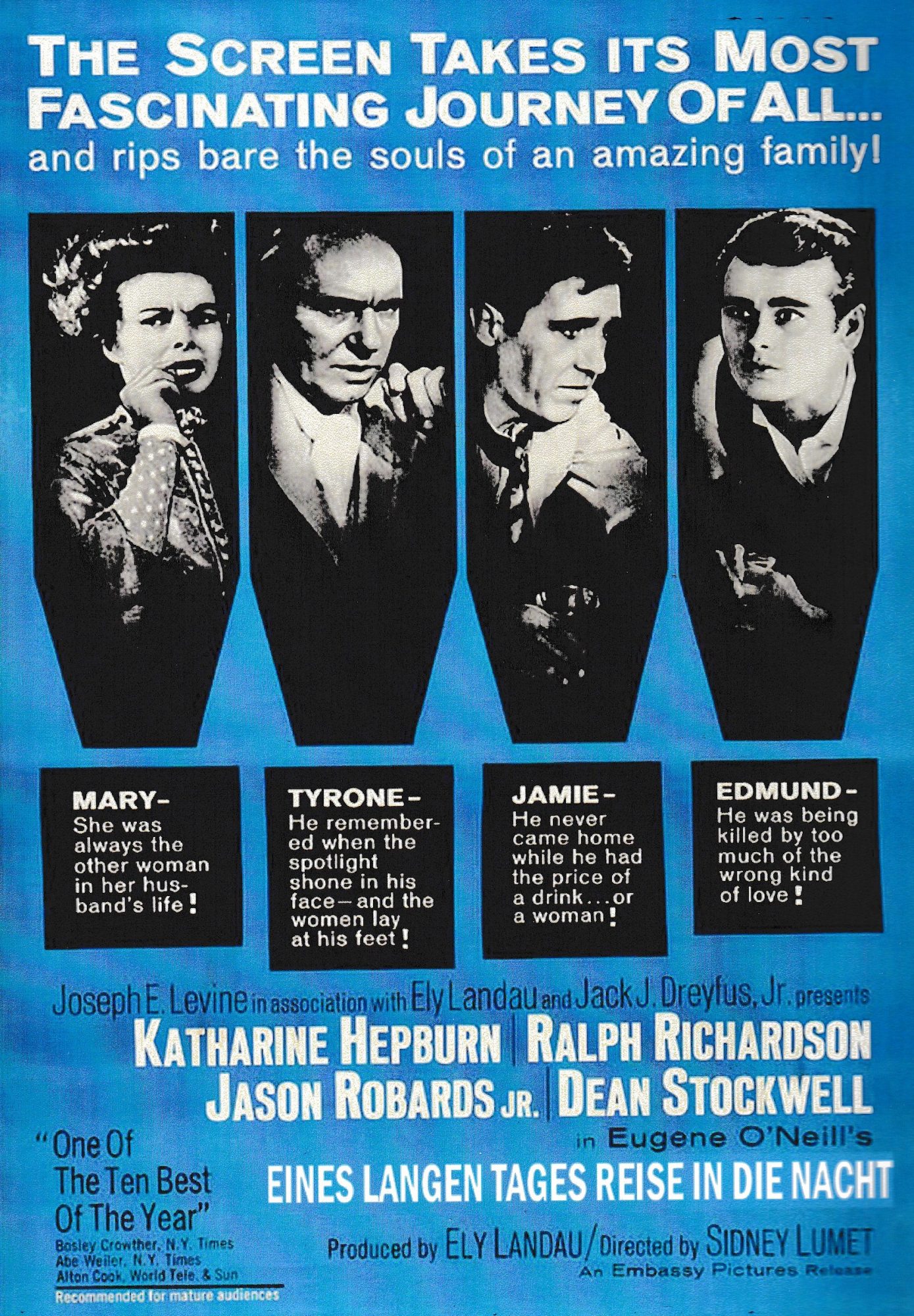 1939: Eines langen Tages Reise in die Nacht ( Sidney Lumet ) Katharine Hepburn, Ralph Richardson, Jason Robards, Dean Stockwell, Jeanne Barr,