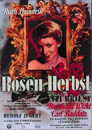 2031: Rosen im Herbst ( Rudolf Jugert ) Ruth Leuwerik, Bernhard Wicki, Carl Raddatz, Lil Dagover, Paul Hartmann, Günther Lüders, Lola Müthel, Heinz Hilpert, Margot Trooger, Hedwig Wangel,